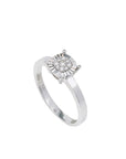 White Gold Diamond Illusion Engagement Ring