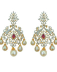 Detachable Chandbali Diamond Earrings