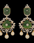 Diamond  Emerald Earrings