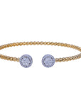 Round Open Diamond Bangle Bracelet