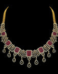 Natural Ruby and Diamond Necklace