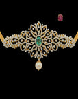 Natural Emerald/Ruby And Diamond Choker