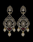 2-in-1 Diamond and Ruby Chandbali