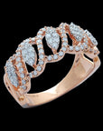 Crown-like Design Diamond Ring 17145