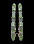 Diamond Bangles with Natural Peridot