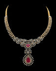 Scintillating Emerald, Ruby and Diamond Necklace 17248