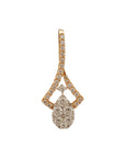 Oval-shaped Diamond Pendant And Earrings Set