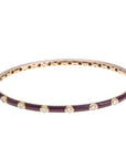 Enamel Diamond Bangle Bracelet