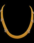 Diamond Haaram Necklace with Detachable Pendant, Natural Changeble Emeralds/Rubies and Pearl Drops