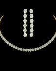 18K Gold and Diamond Necklace (Haaram) and Earrings Set