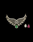 Changeable Emerald/Ruby and Diamond Mangalsutra Pendant