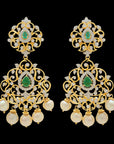 Changeable Emerald/Ruby Diamond Earrings Set