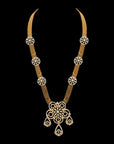 2-in-1 Diamond Haaram Necklace with Changeble Pendant and Natural Rubies