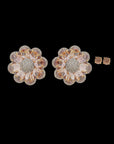 Natural Amythest and Diamond Earring