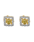 Diamond Square Stud Earrings