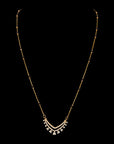 Black Beads And Diamond Mangalsutra Necklace