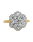 Floral Solitaire Diamond Ring