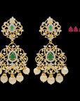 Changeable Emerald/Ruby Diamond Earrings Set