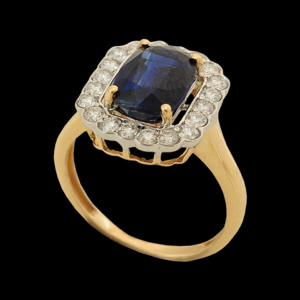 Sapphire And Diamond Ring