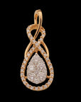 Spiral Pear Diamond Pendant