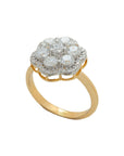 Floral Solitaire Diamond Ring