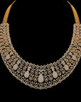 South-Indian Style Multi-purpose Necklace  Earrings Set made of Gold, Diamond, and Pearls  Rubies