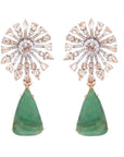 Aster Flower Diamond Earrings With Optional Danglers