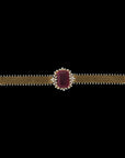 Diamond Openable Bracelet with Natural Ruby