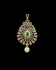 Changeable Natural Emerald/Ruby and Diamond Pendant