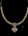 Changeable Natural Ruby/Emerald and Diamond Necklace