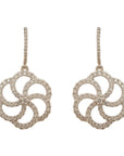 White-Gold Polish Diamond Earrings And Pendant Set