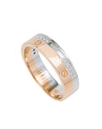 2 Tone Men Diamond Wedding Band