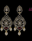 2-in-1 Diamond and Ruby Chandbali