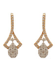 Oval-shaped Diamond Pendant And Earrings Set