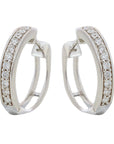 White Polish Diamond Clip-on Earrings