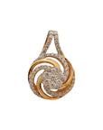 Spiral Round Diamond Earrings And Pendant Set