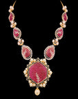 2-in-1 Tourmaline and Diamond Necklace and Pendant with Changeable Drops