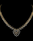 18K Gold and EVVS Diamond (Haramu) Necklace and Earrings Set