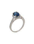 No Heat No Treat Natural Blue Sapphire Diamond Ring