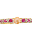 Diamond Bracelet With Rubies And Pearls