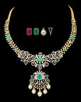 Interchangeable Emerald, Ruby, Diamond on 18K Gold Haramu