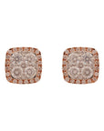 Square-shaped Diamond Earrings