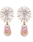 Aster Flower Diamond Earrings With Optional Danglers