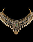 Multipurpose  Detachable South Indian Bridal Necklace  Earrings (Cevipogulu) Set