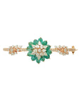 Designer Bracelet With Diamonds And Natural Emerald