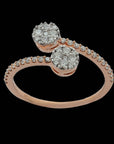 Single Swirl Shaped Diamond Ring STK No.17140