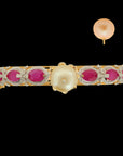 Diamond Bracelet With Rubies And Pearls