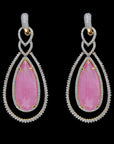 Pink Tourmaline Diamond Earrings