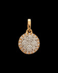 Classy Round Diamond Earrings And Pendant Set