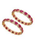 Ruby And Diamond Bangles